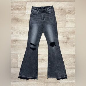 Risen Women's Nessa High Rise Distressed Flare Jeans Size 3 (24x31) RDP5050